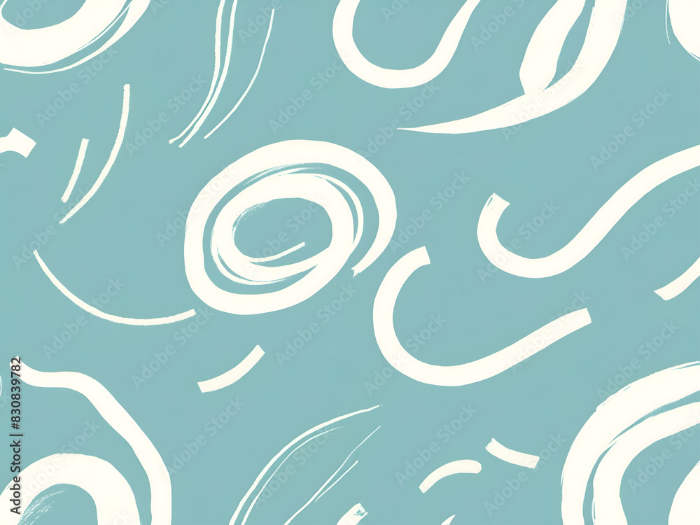 White swirls pattern. A seamless pattern of loopy white swirls on a bright blue background White swirls pattern. A seamless pattern of loopy white swirls on a bright blue background