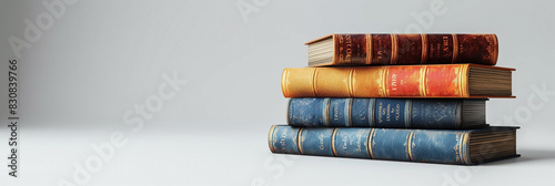 Stack of Books on Table