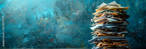 Stack of Papers on Table
