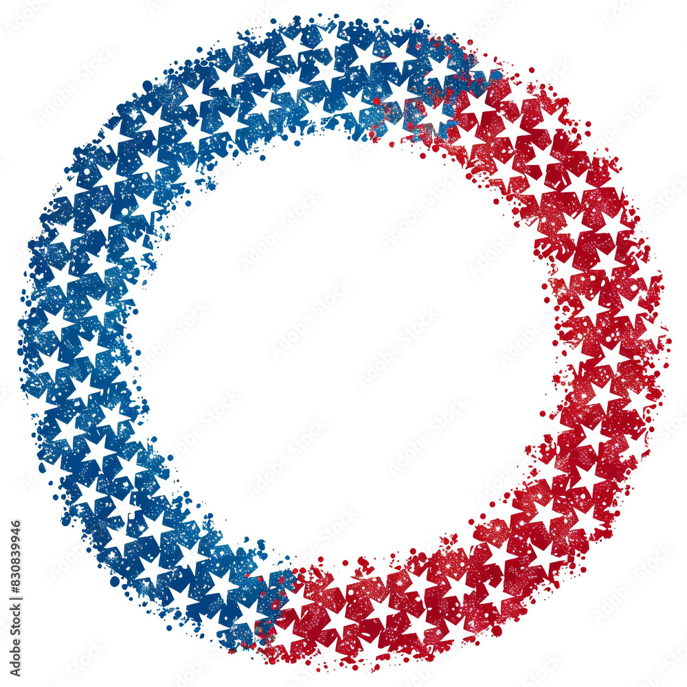 Circle of Red, White, and Blue Stars Circle of Red, White, and Blue Stars