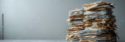 Stack of Papers on Table