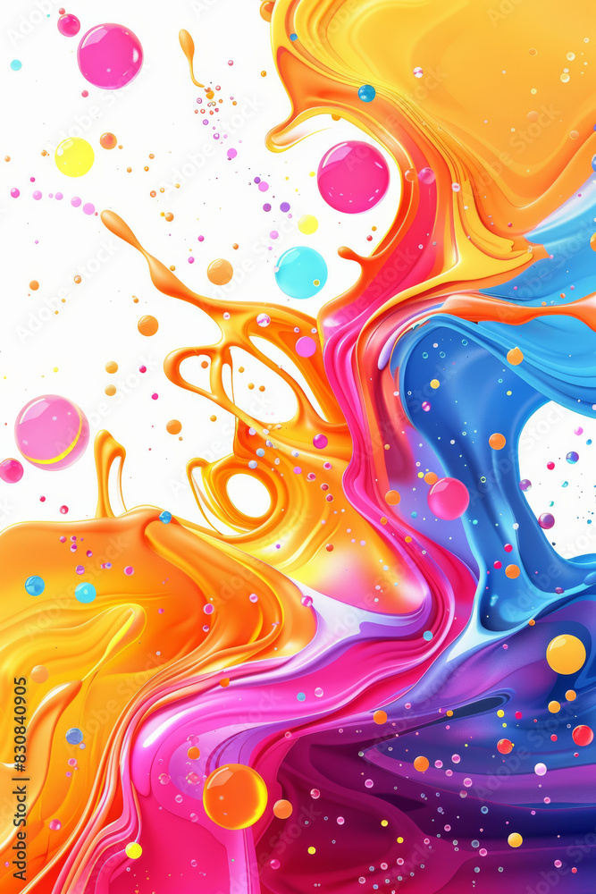 Obraz premium Vibrant Splash, Colorful Vector Background