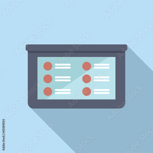Flat design vector of a petri dish with bacterial colonies for scientific themes