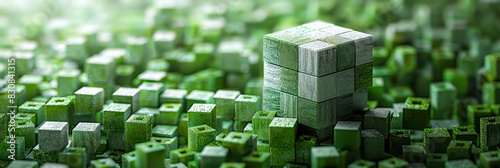 Cubes Resting on Grass