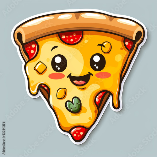 Pizza Slice With Face Drawing