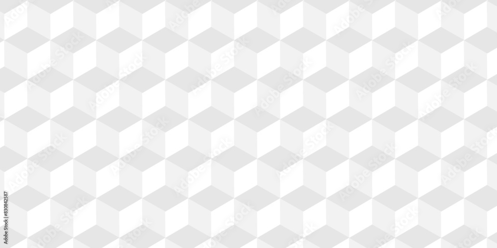 Minimal cubes geometric tile and mosaic wall grid backdrop hexagon technology wallpaper background. White and gray block cube structure backdrop grid triangle texture vintage design. Minimal cubes geometric tile and mosaic wall grid backdrop hexagon technology wallpaper background. White and gray block cube structure backdrop grid triangle texture vintage design.