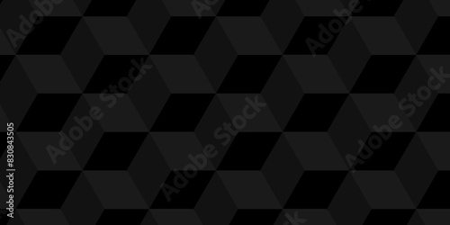Abstract Black cube light carve geometric Transparent deign backdrop background. Seamless blockchain technology pattern. Vector illustration pattern with blocks. design print of cubes pattern.