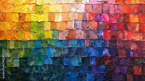 Vibrant Rainbow Flags  Symbol of Unity and Love in Captivating Artwork