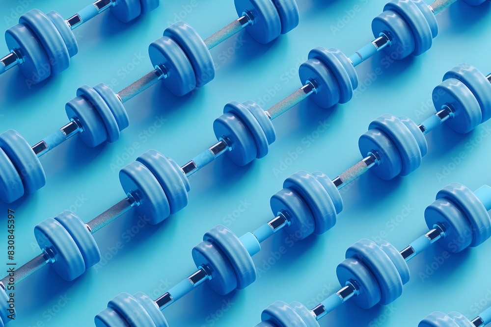 Dumbbell pattern on a bright colored background. Dumbbell pattern on a bright colored background.