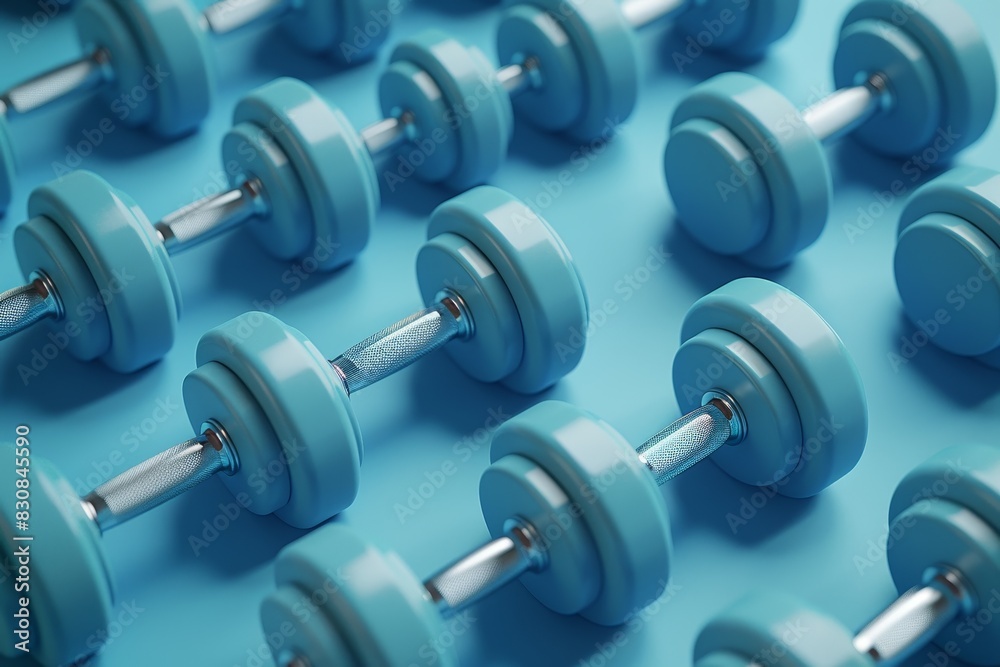 Dumbbell pattern on a bright colored background. Dumbbell pattern on a bright colored background.