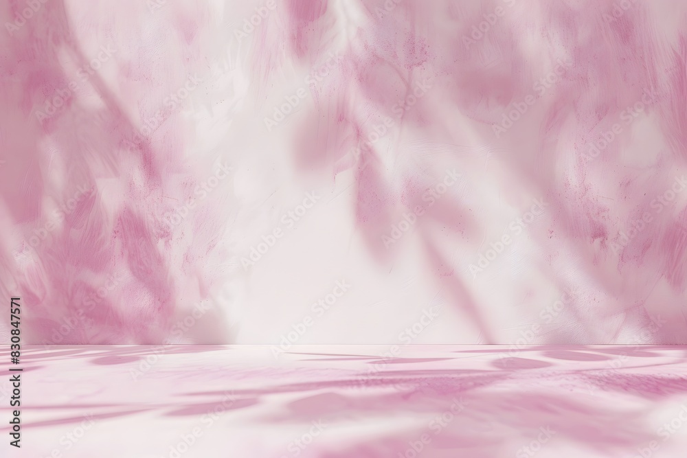 Obraz premium abstract background with pink watercolor wall and floor for product presentation mockup design template