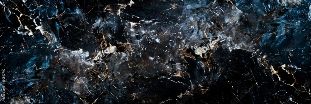 A metallic marble effect on a black canvas, mimicking the elegance and sophistication of marble. A metallic marble effect on a black canvas, mimicking the elegance and sophistication of marble.