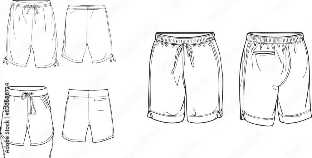 set of clothes boxer nicker illustration set of clothes boxer nicker illustration