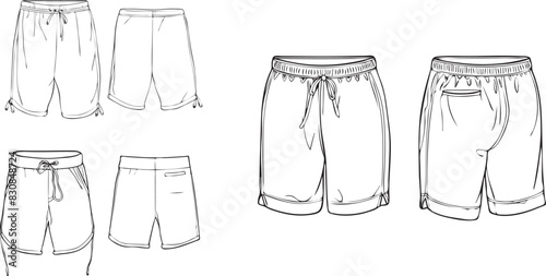 set of clothes boxer nicker illustration