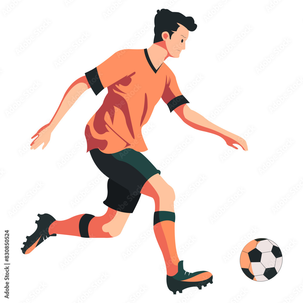 Football player flat art Football player flat art