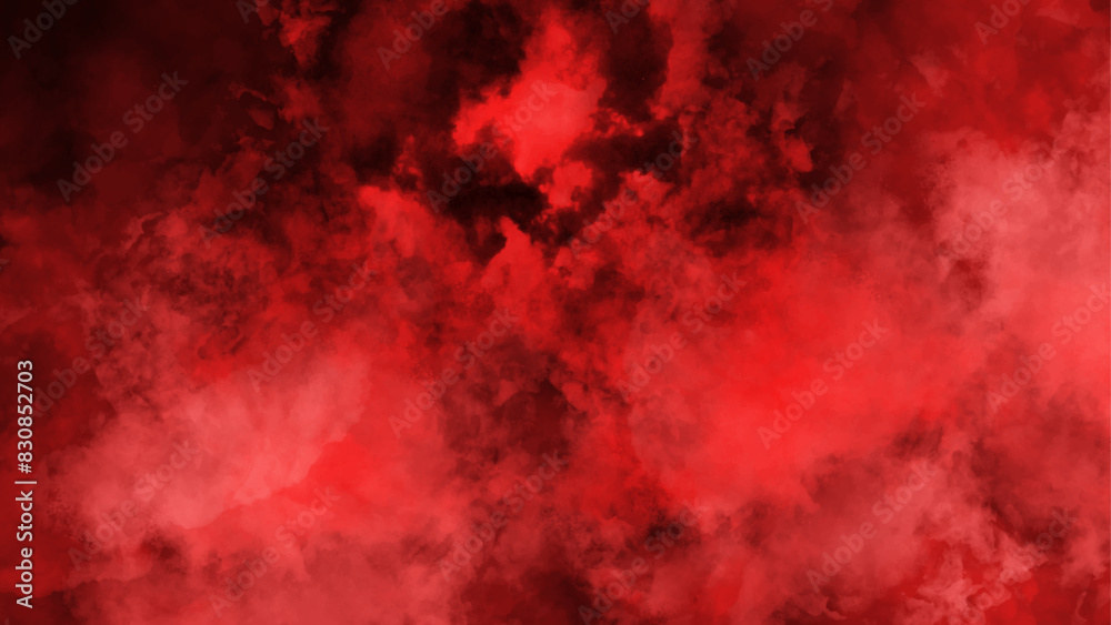 Black and red wallpaper, red smoke on a dark Red particles explosion on black background. Puffs of red smoke on a dark Red particles explosion on black background graphics pattern lines.