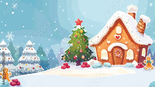 Christmas poster template Invitation for Xmas cookie © Ayyan