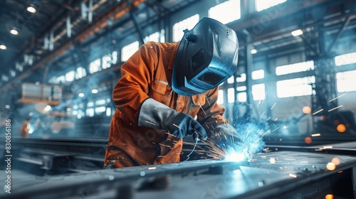 The Welder in Orange Gear