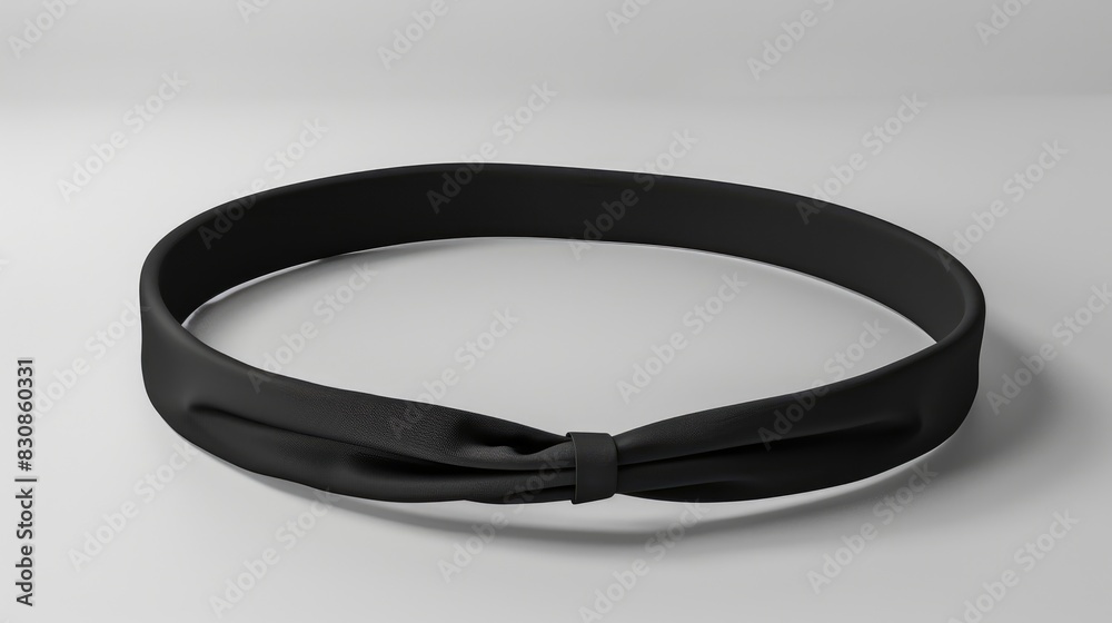Frontal Perspective of Basic Black Headband Frontal Perspective of Basic Black Headband