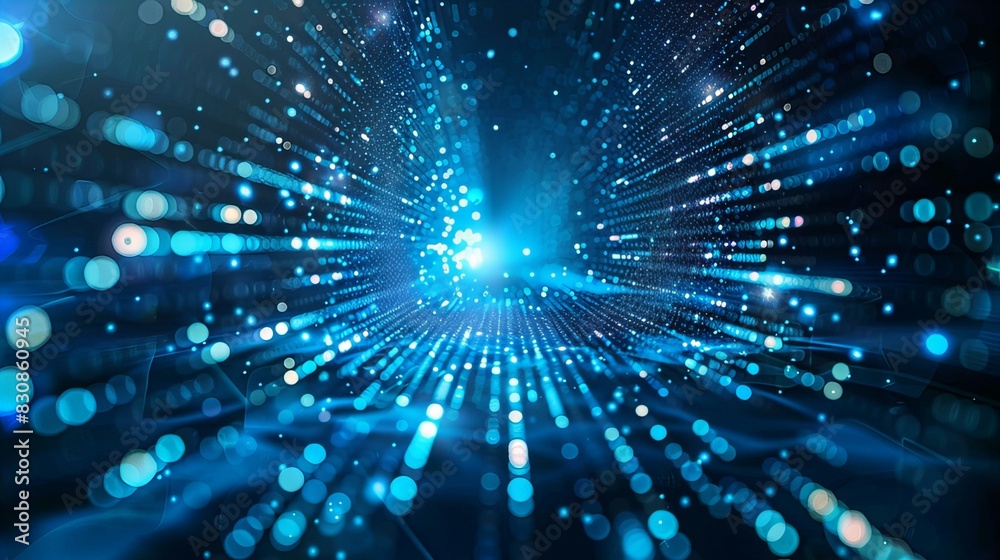 Naklejka premium Abstract Futuristic Light Burst