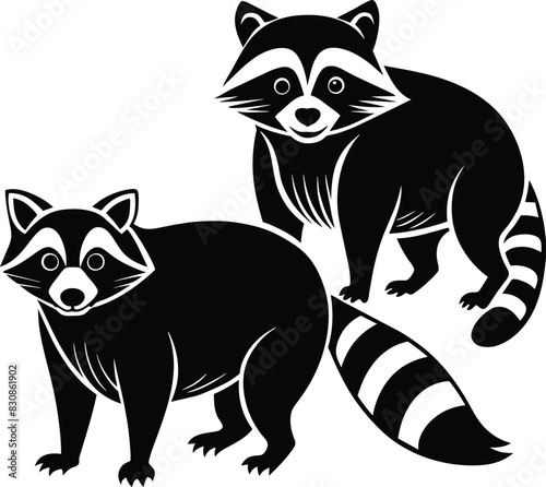 Raccoon silhouette vector illustration design © Mizanul_Islam