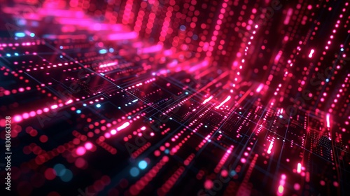 Wallpaper Mural Abstract Digital Light Grid Torontodigital.ca