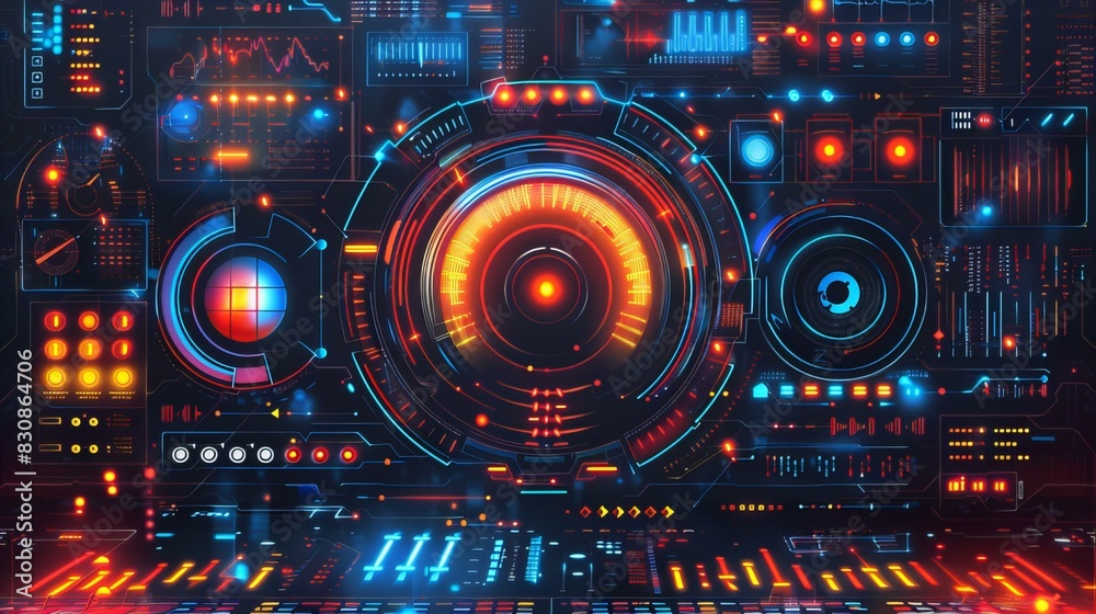 Futuristic Digital Dashboard Interface Futuristic Digital Dashboard Interface
