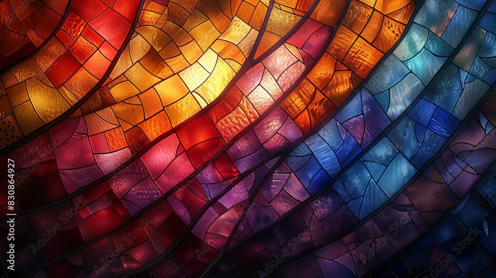 Close Up of Stained Glass Window Close Up of Stained Glass Window