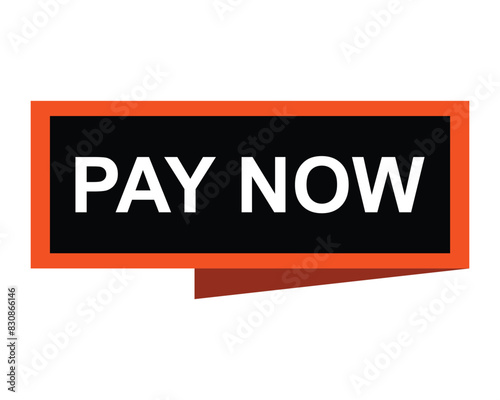 Pay now button icon vector commercial illustration isolated on white background.
