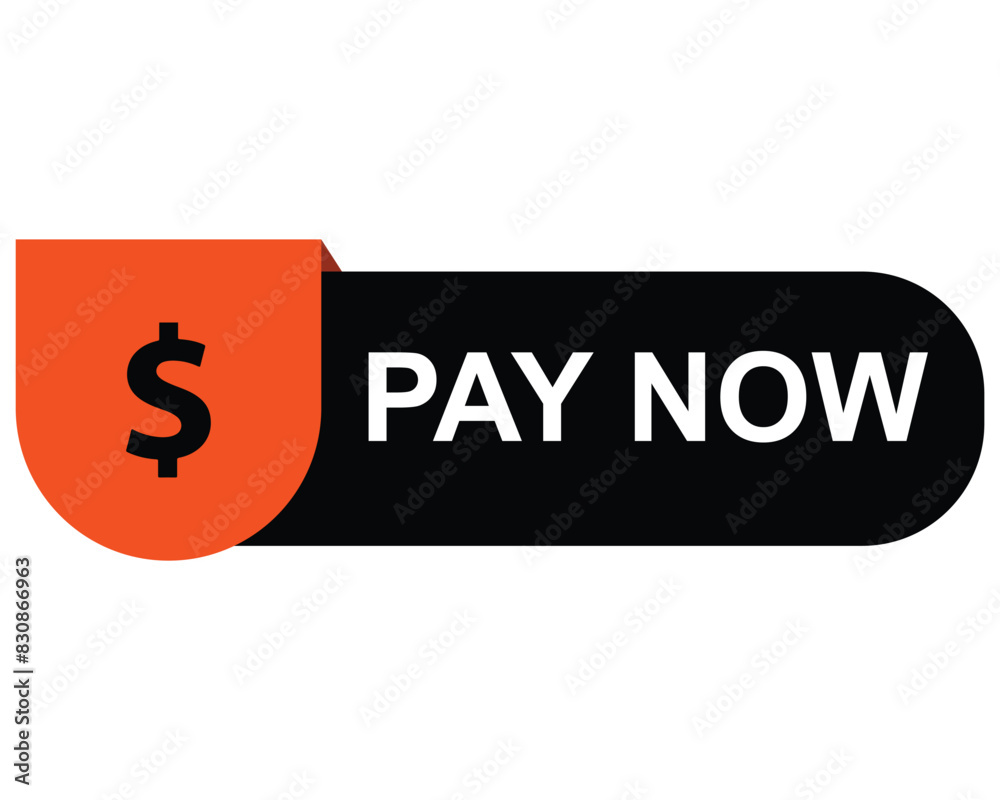 Pay now button icon vector commercial illustration isolated on white background. Pay now button icon vector commercial illustration isolated on white background.