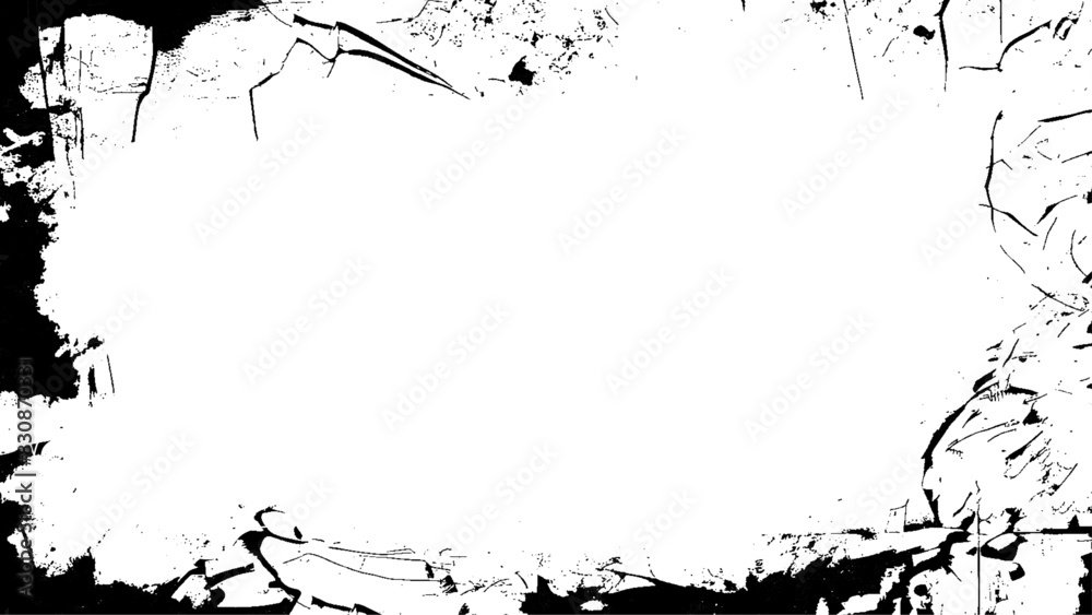 Grunge frame. Grunge black and white vector frame. Textured rectangle for image . Grunge frame. Grunge black and white vector frame. Textured rectangle for image .