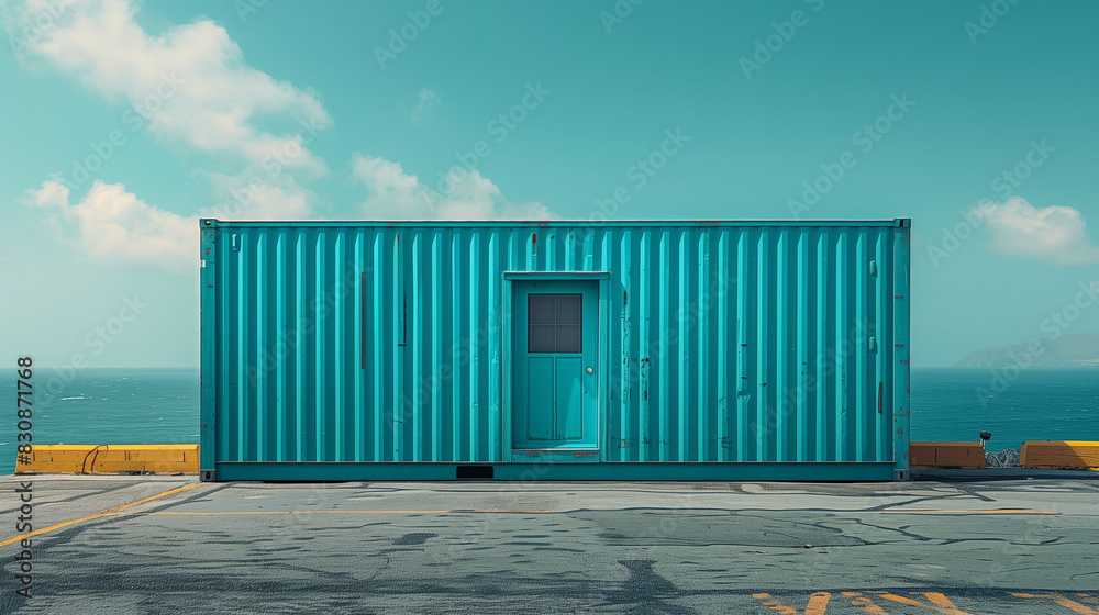 Fototapeta premium Office built from shipping containers