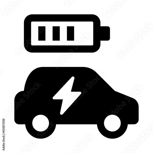 Electric Vehicle Battery Icon