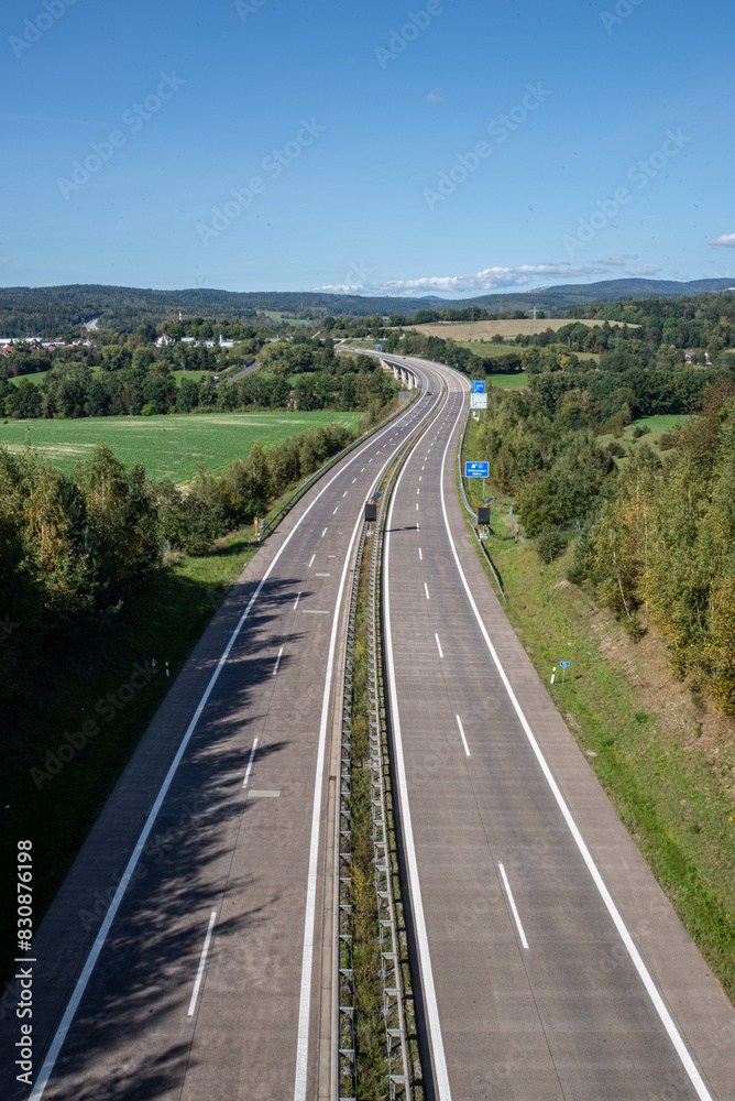 Autobahn A73 bei Schleusingen (Thüringen, Germany) Autobahn A73 bei Schleusingen (Thüringen, Germany)