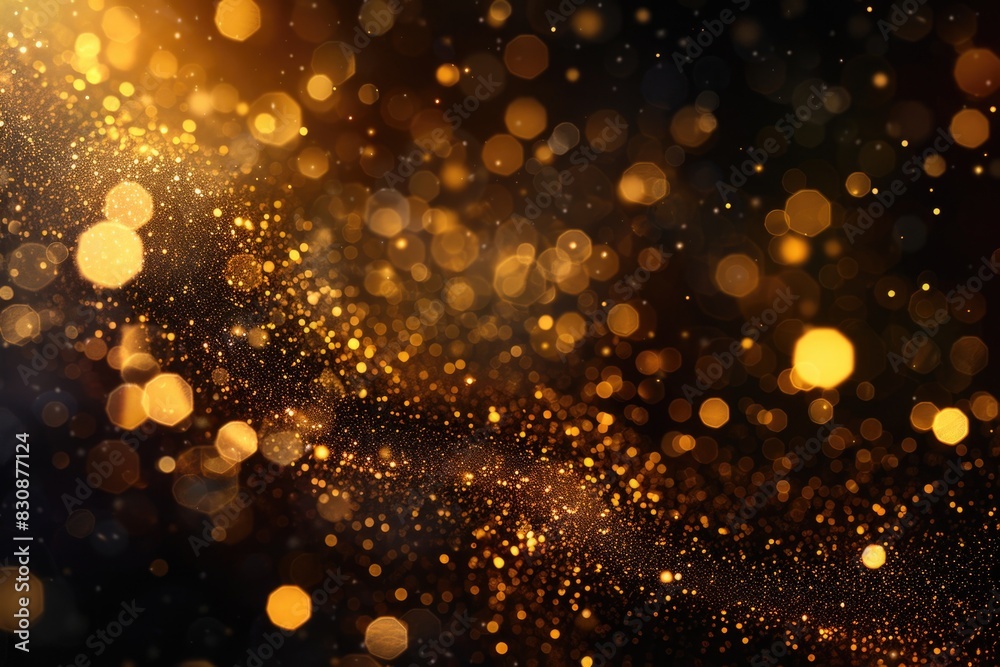 A striking black and gold background with sparkling lights. Ideal for luxury and festive themes. A striking black and gold background with sparkling lights. Ideal for luxury and festive themes.