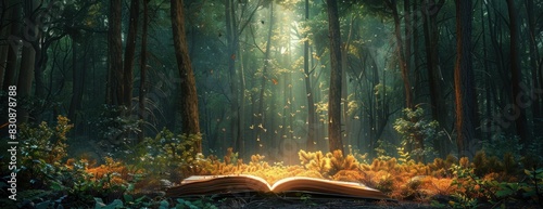 Like a forest untouched by time, let your thoughts expand endlessly across the empty page. photo