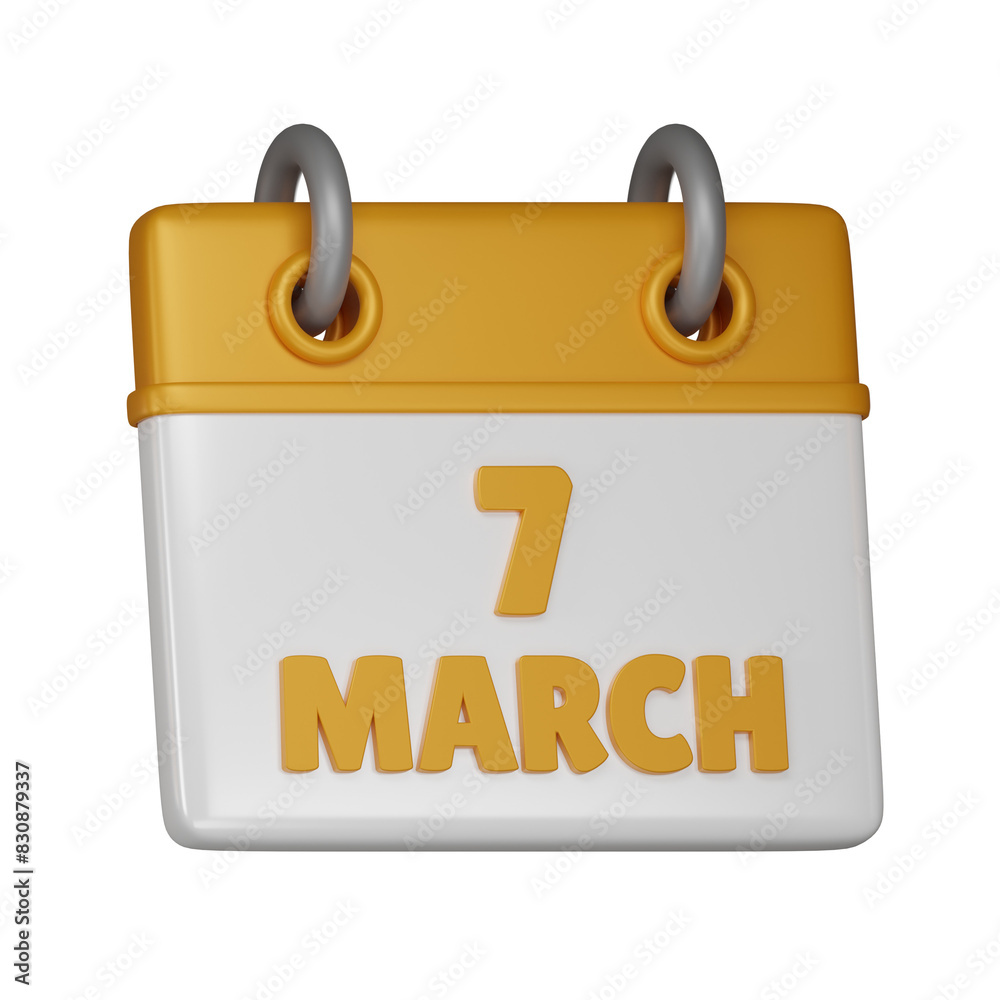 7 March 3d icon 7 March 3d icon