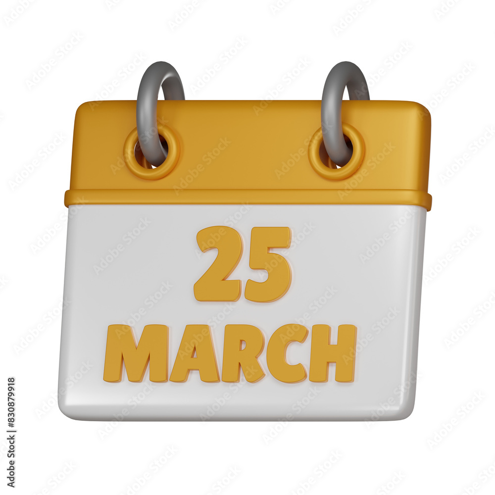 25 March 3d icon 25 March 3d icon