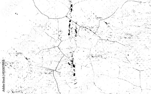 Grunge black and white pattern. Monochrome particles abstract texture.  Monochrome abstract grunge background. Pattern of cracks, chips, scuffs. Old vintage surface