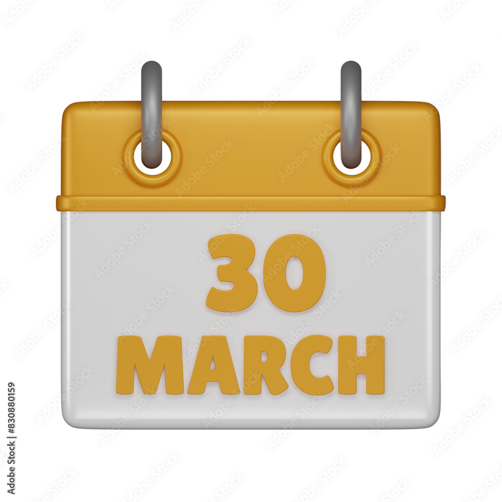 30 March 3d icon 30 March 3d icon