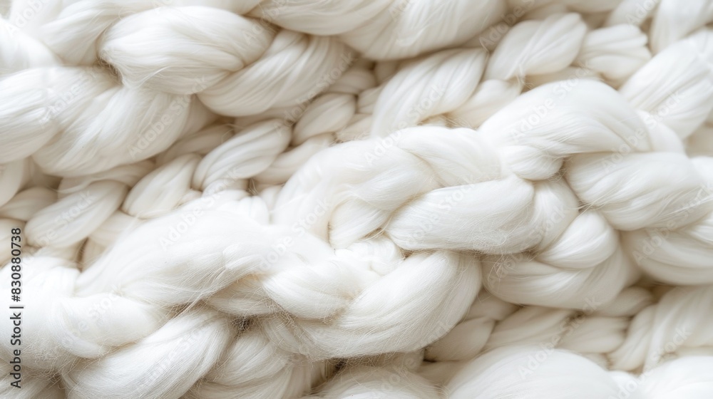 A close up shot of a pile of white yarn. Suitable for textile industry projects A close up shot of a pile of white yarn. Suitable for textile industry projects