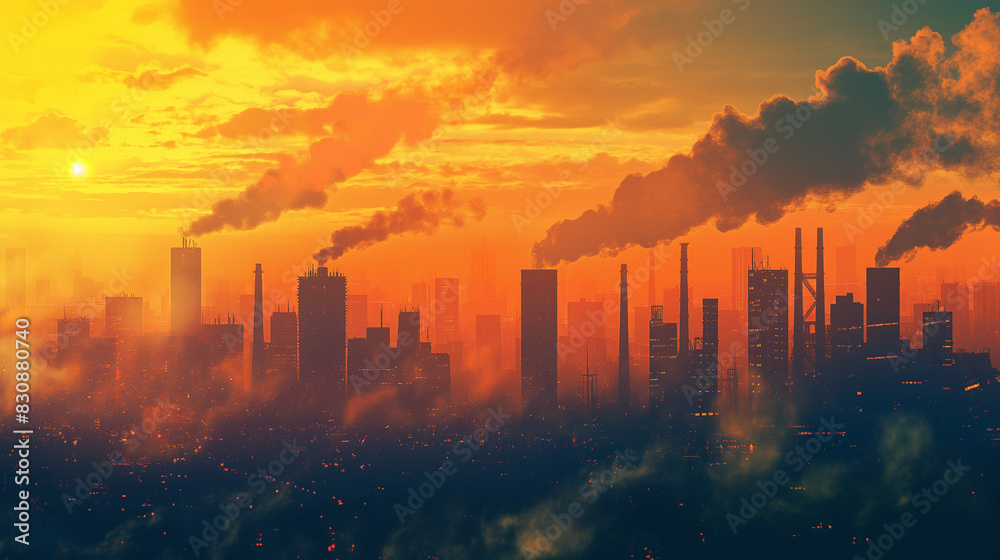 Fototapeta premium Factories and pollution