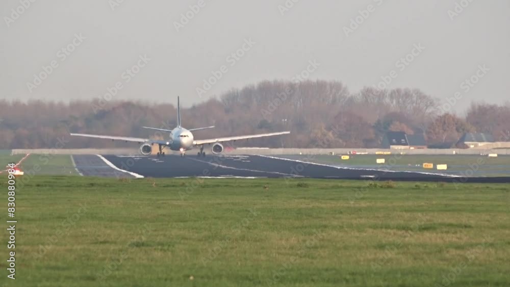 Heavy Aircraft Plane Taking Off Departure Departing from Big Major Airport Passenger Cargo Heavy Aircraft Plane Taking Off Departure Departing from Big Major Airport Passenger Cargo