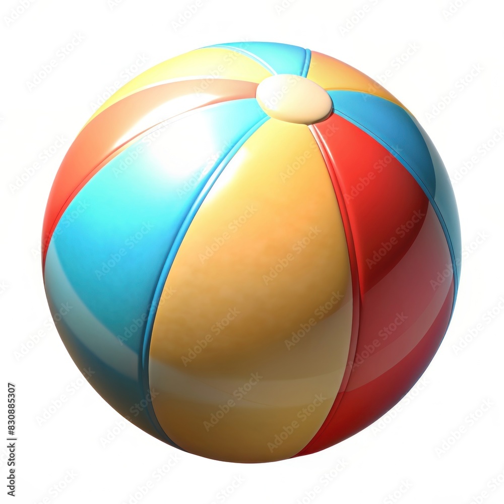 Isolated beach ball on a white background