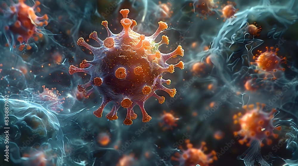 Detailed Microscopic View of Novel Coronavirus Causing COVID 19 Pandemic Detailed Microscopic View of Novel Coronavirus Causing COVID 19 Pandemic