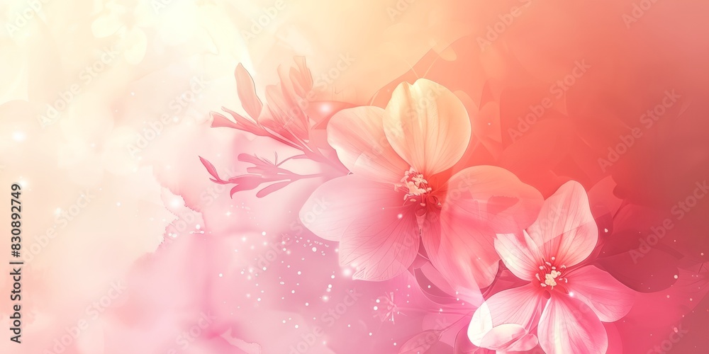 Fototapeta premium flower on a pink background