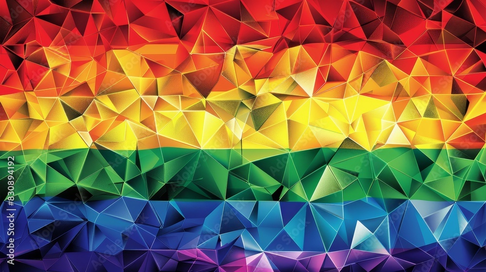 Obraz premium An abstract background featuring a rainbow flag prride month
