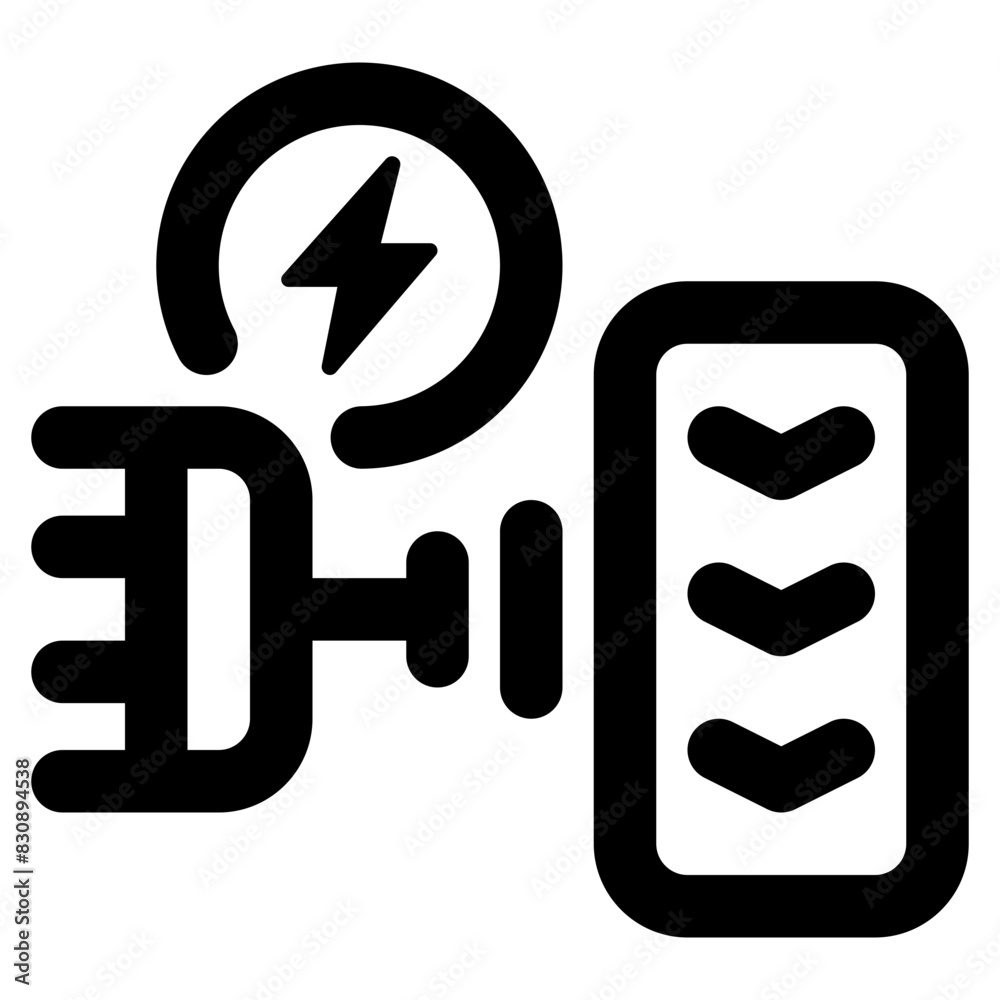 Electric Car Engine Icon Electric Car Engine Icon