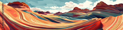 Wave Wonder - Coyote Buttes North Illustration