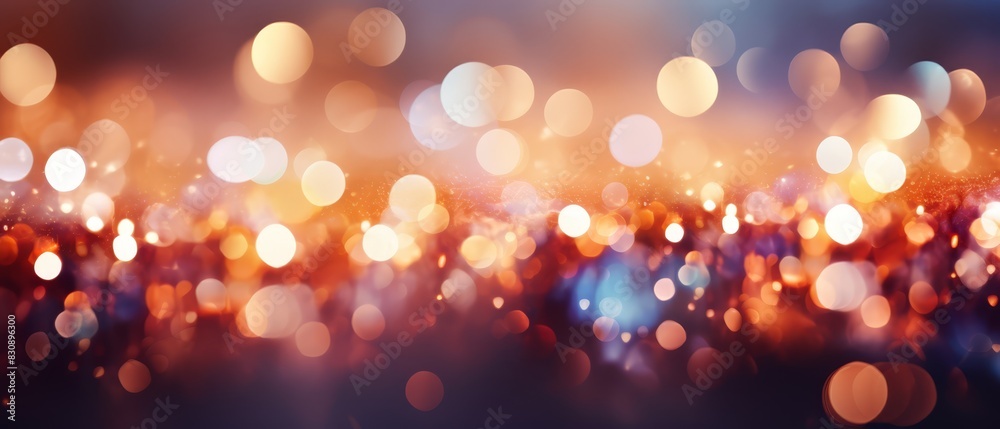 Soft blurred bokeh lights, perfect for festive text